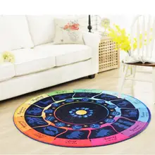 80x80 см Модный 12 созвездий круглый ковер для гостиной Противоскользящий современный гостиная круглый коврик ковры для дома на открытом воздухе с использованием
