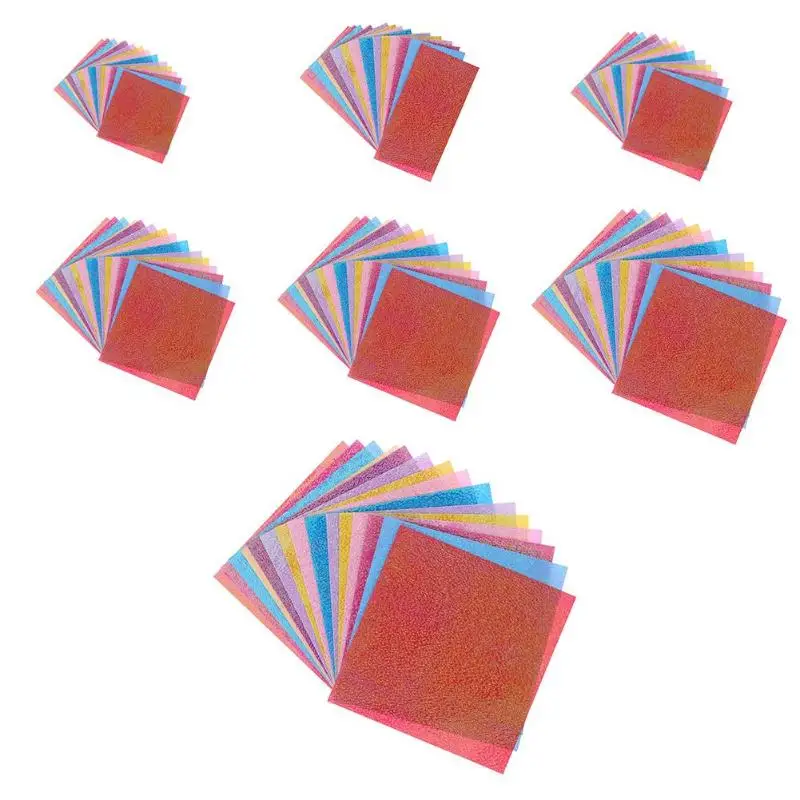 

20pcs/set Square Origami Paper Single Side Shining Folding Solid Multicolor Papers Kids Handmade DIY Scrapbooking Craft Decor