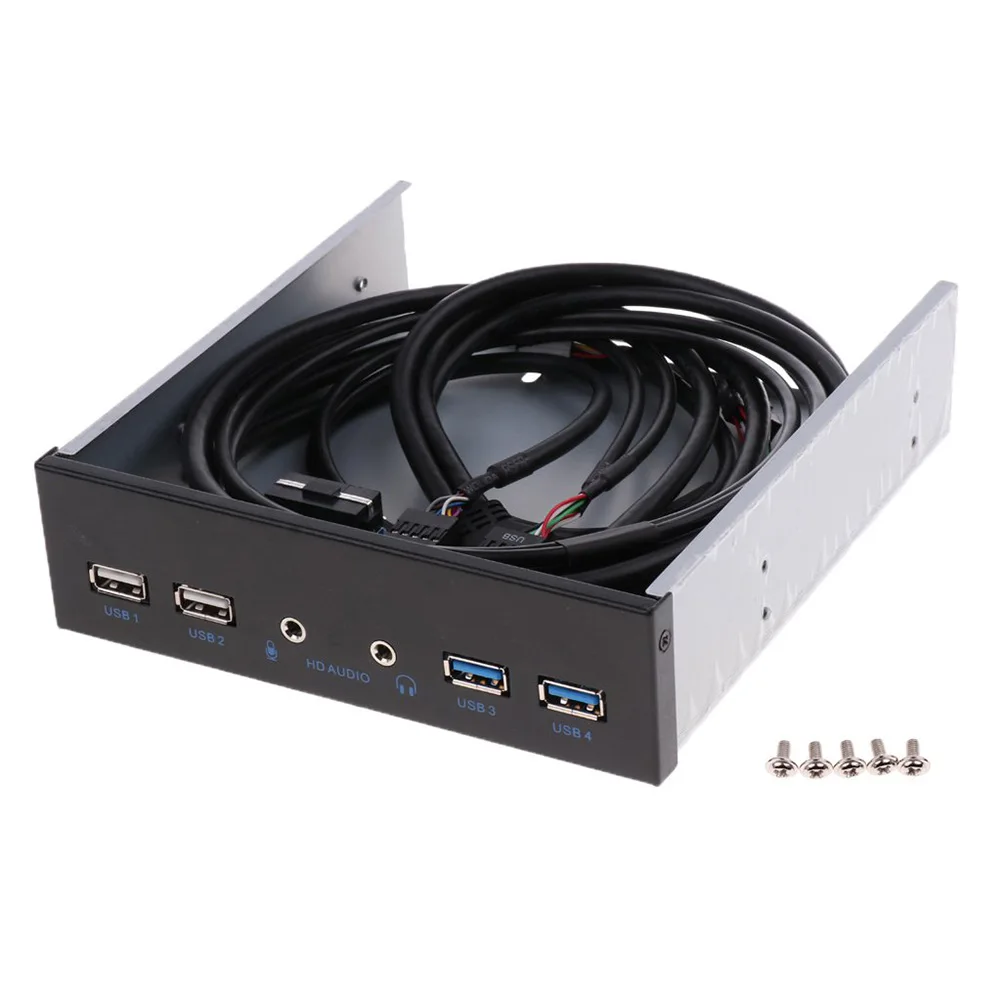  Dual USB 3.0 HUB CON 2.0 Porte HD Audio Metallo Floppy Drive Espansione del Pannello Frontale 2019 
