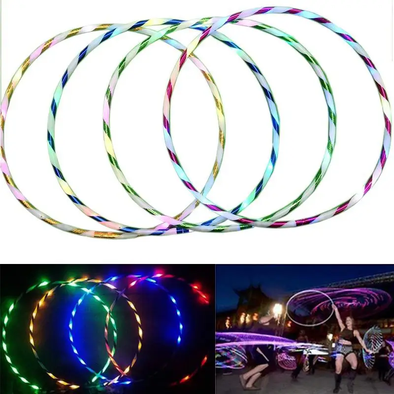 

Adeeing LED Ring Detachable Collapsable 24LED Night Light for Dancing Stage Props Sticker Color Random