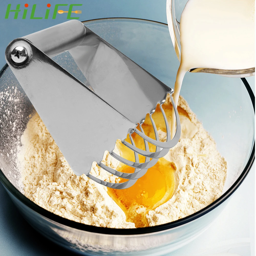 

HILIFE Baking Tools Flour Mixer Kitchen Accessories Stainless Steel Baking Pastry Blades Manual Dough Blender Butter Lard Cutter