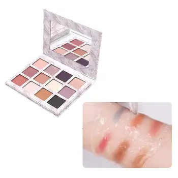 

12 Colors Marble Glitter Eye Shadow Non Fly Powder Eye Shadow Disc Matte Pearlite Earth Tone Palette Cosmetics