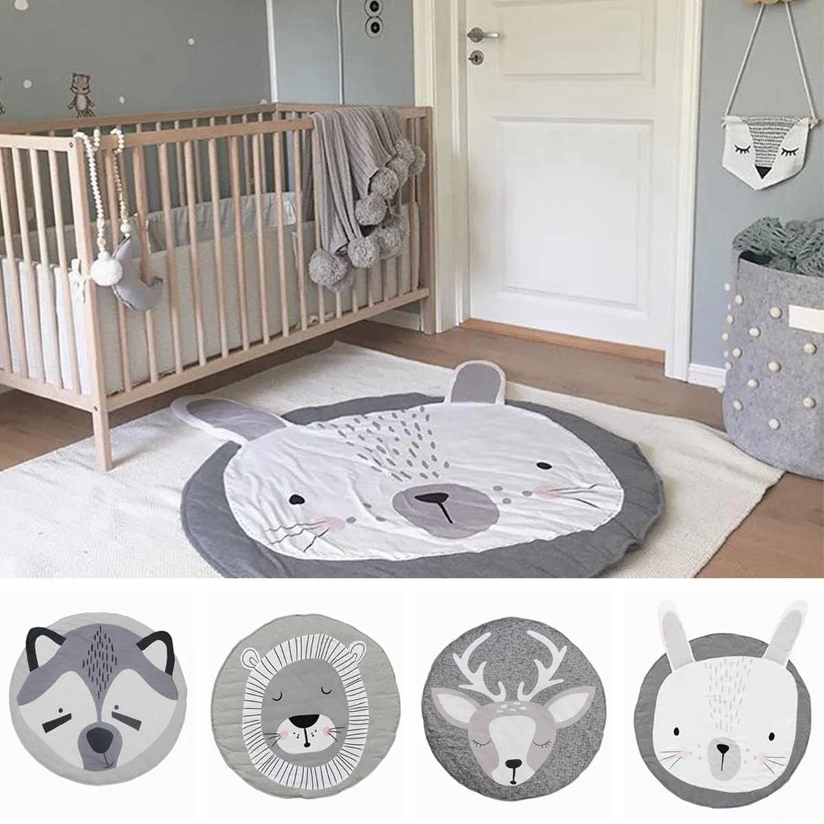 

INS Children Kids Gym Game Play Mat Room Baby Crawling Rug Carpet Cotton Blanket Playmat Bedding Floor Game Pad Sleeping Blanket