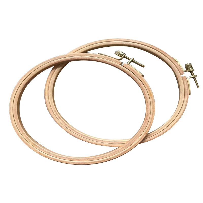 

10Pcs/lot 6 Inch Wooden Round Embroidery Hoop 15.5cm Hand Stitching Hoop Cross Stitch Hoops Wood Framing hoop