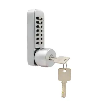 

Mechanical Digital Door Lock With Keys Zinc Alloy Push Button Entry Code Combination Lock Home Security Furniture Hardware