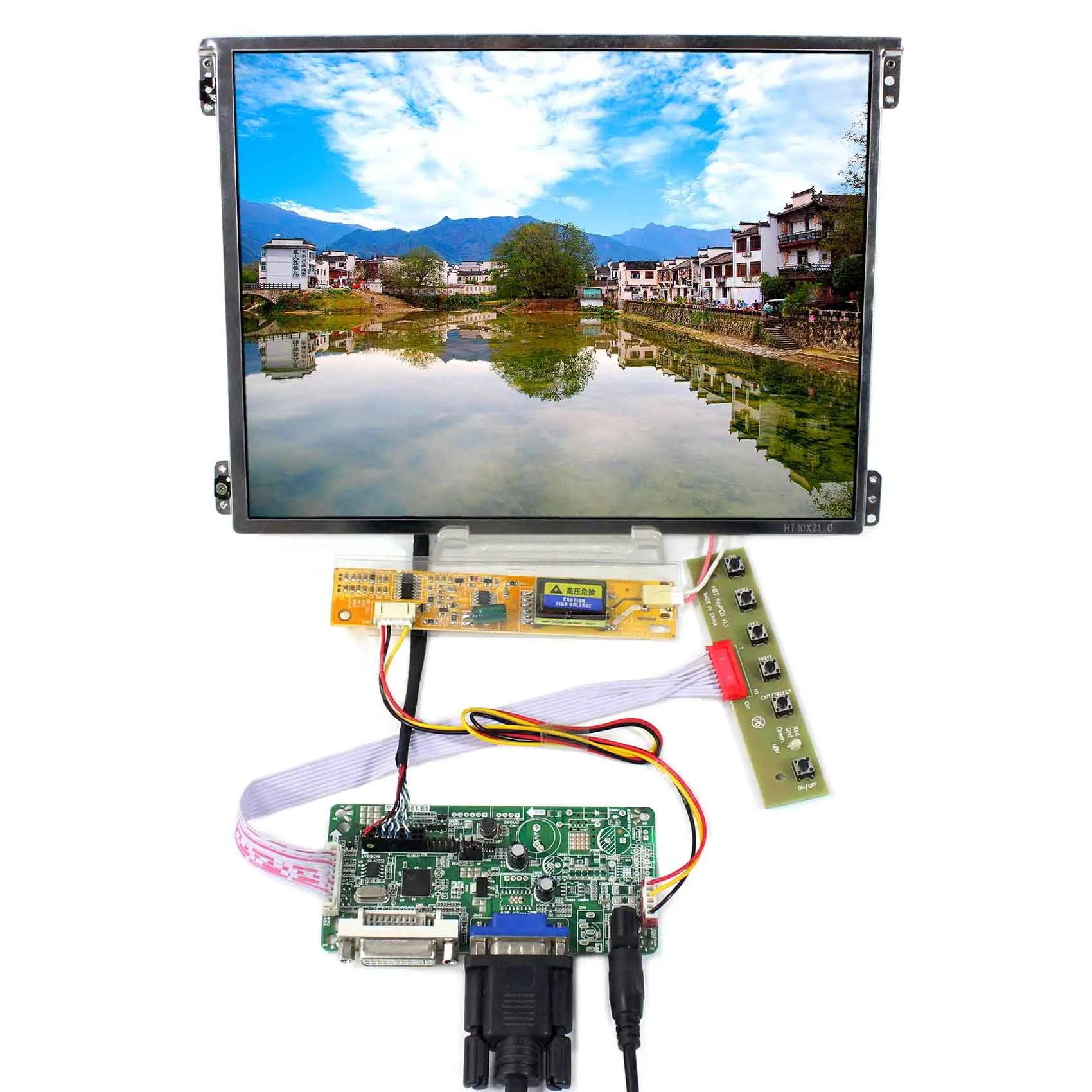 HDMI VGA AV LCD Controller Board 10.4/" 1024X768 HT10X21 IPS LCD Screen