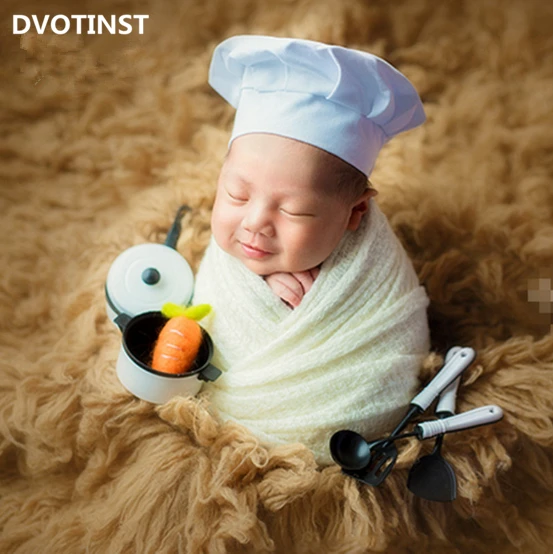 Реквизит для фотосъемки новорожденных Dvotinst шапка повара хлеб фотография новинка