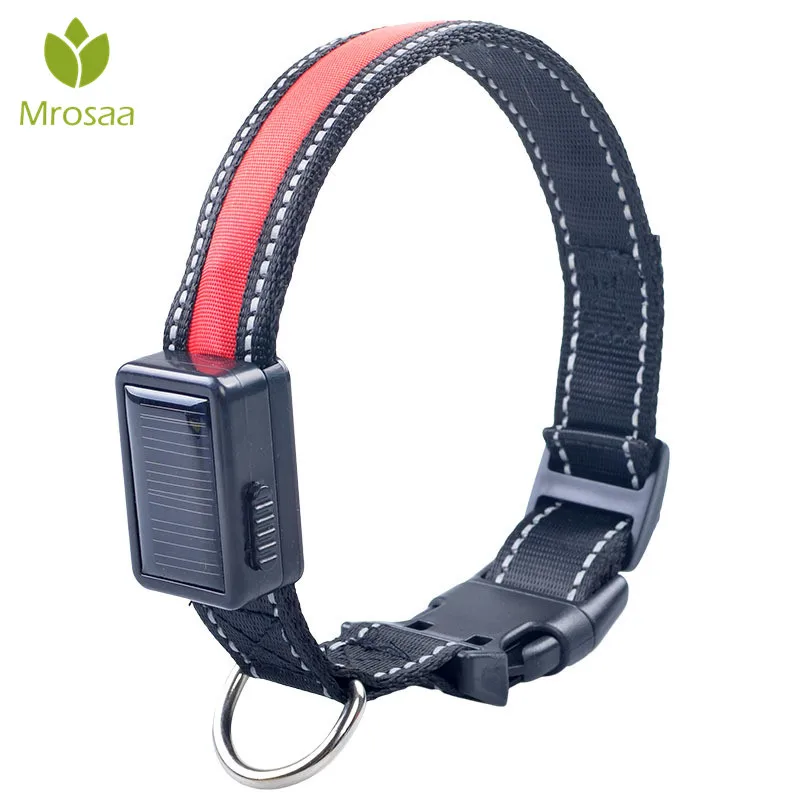 Brand New Electronic LED Flashing Light Pet Collar Smart Solar Power