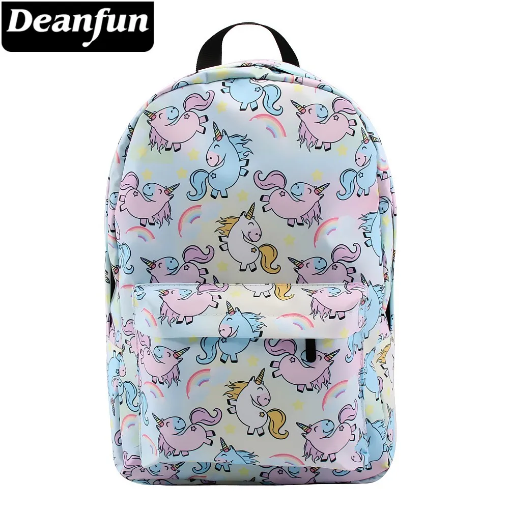 Deanfun рюкзак для девочек Радужный милый Единорог водостойкий звездный узор