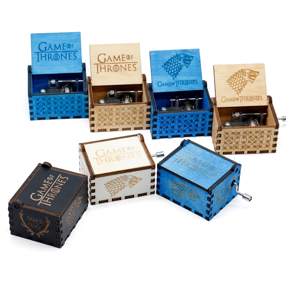 

Wooden Birthday Gift Music Boxgame Van Troon, Star Wars, Sky City Theme Music Melody Handprint Retro Music Box