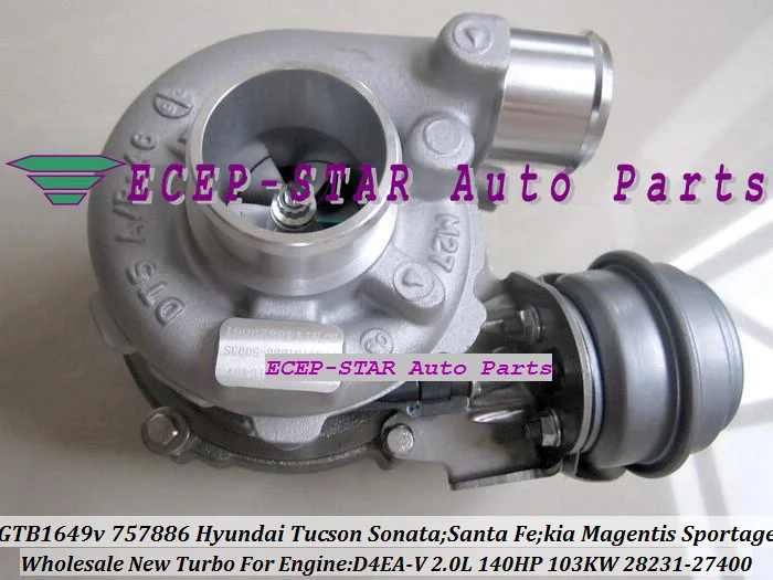 GTB1649V 757886-5003S 28231-27400 Turbocharger HYUNDAI Tucson Sonata 05- Santa Fe 07- KIA Magentis Sportage (5)