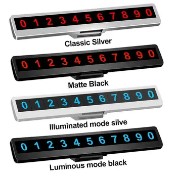 

Car Interior Parking Phone Number Plate Luminous Night Temporary Parking Number Plate Luminous Hidden Resistant High Temperature