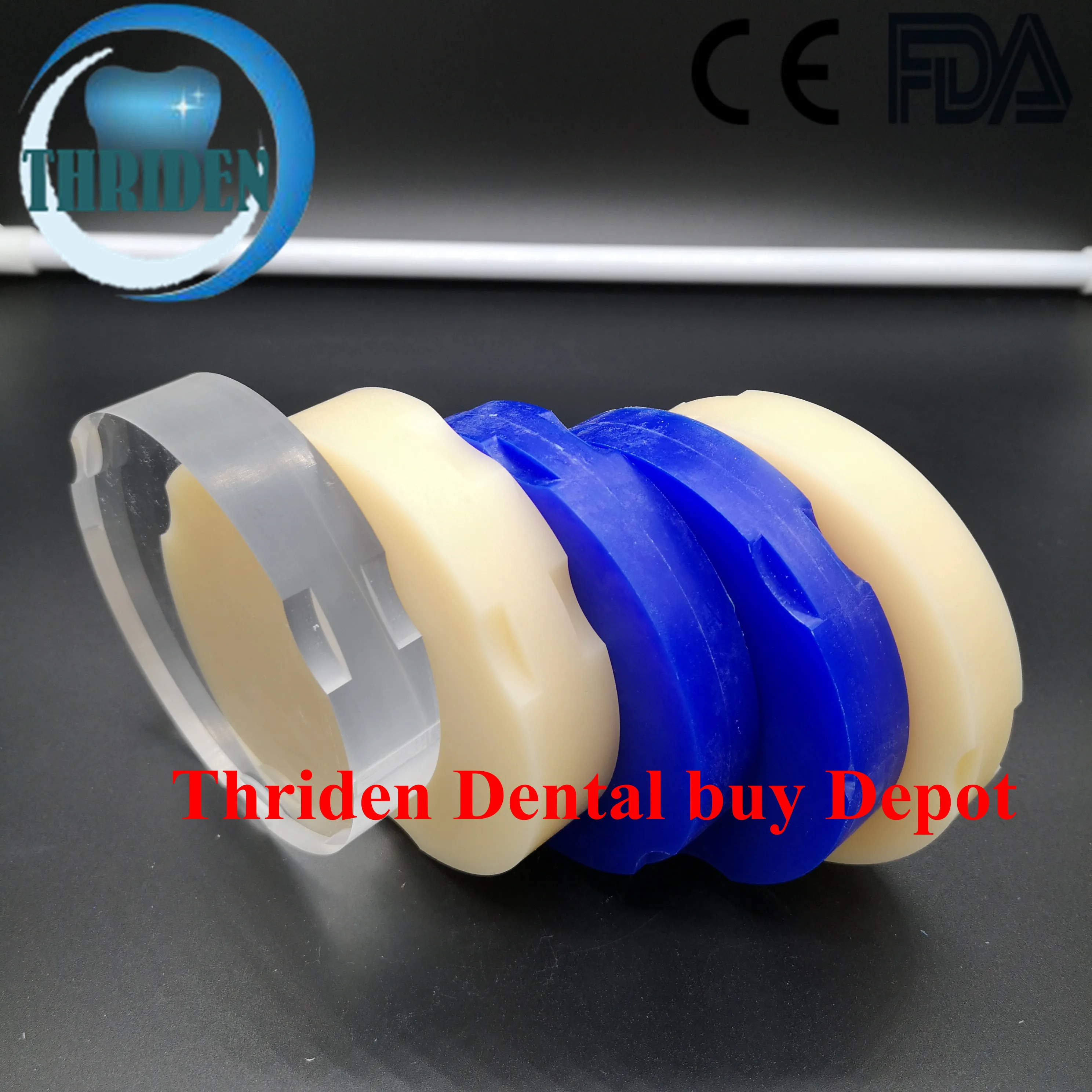 

5pieces/lot OD95*10mm Dental PMMA disc for temporary crown Zirkonzhan M3/M5 CADCAM PMMA disk for night guard