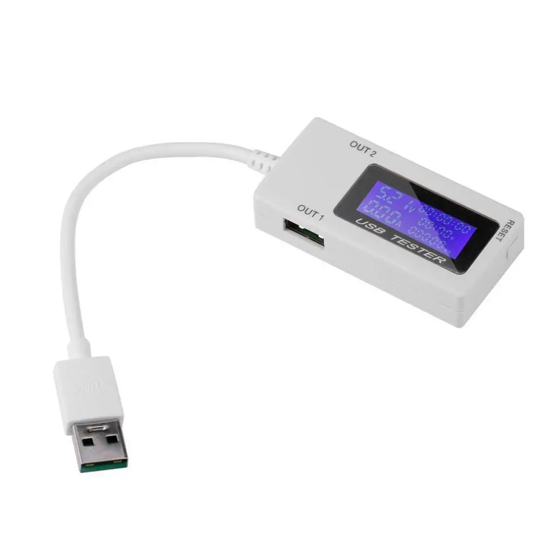 Mini Dual USB Current Voltage Tester USB Ammeter Charging Tester Monitor USB Ports Digital Display DC 4-30V 0-5A 0-150W New