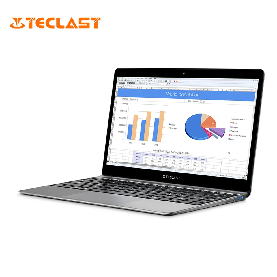 Teclast laptop F7 Plus Notebook 14.0 inch 8GB RAM+128GB ROM Intel UHD Graphics 600 GPU Lake N4100 Win10 HDMI Output 2.0MP Camera
