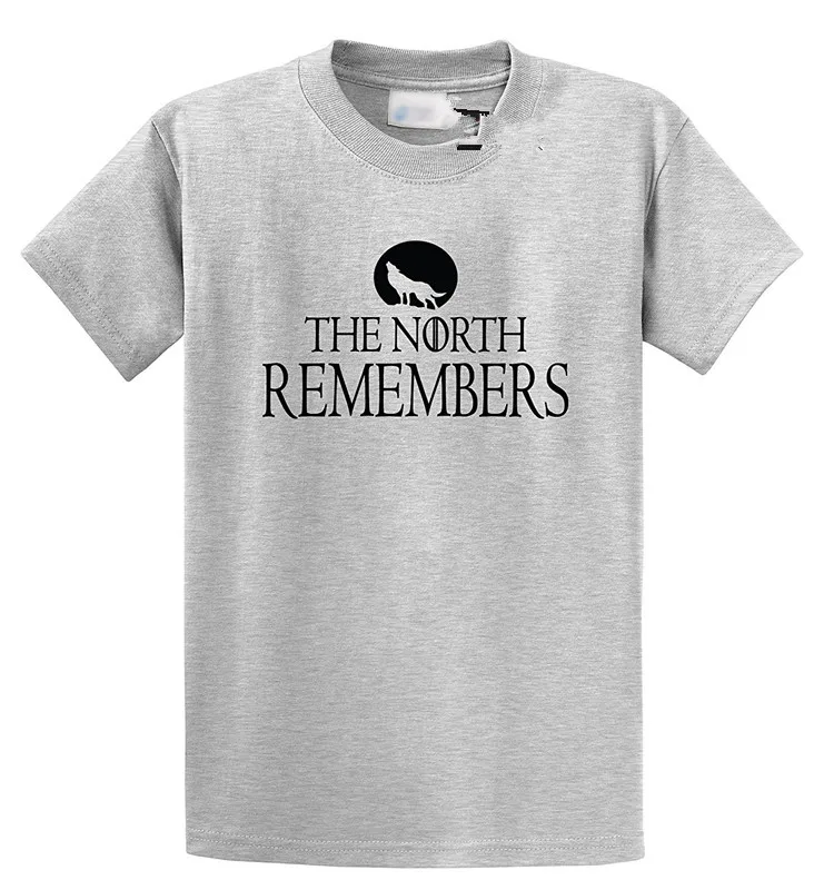 

Best T Shirt Designs Short Sleeve Summer Crew Neck The North Remembers Tee Gamer Thrones Tv Show Gift Tee Shirt For Men