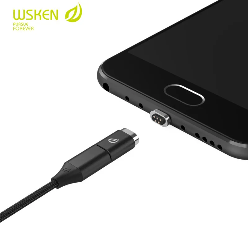 Wsken Магнитный адаптер Usb Тип C Female To Micro и коннектор Мужской Otg зарядный для Android