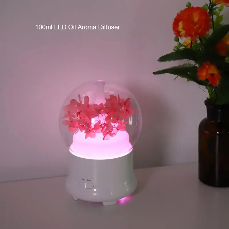 

Hot 100ml 110-240V Ultrasonic Air Aroma Humidifier Electric Aromatherapy Essential Oil Aroma Diffuser With Color LED Lights