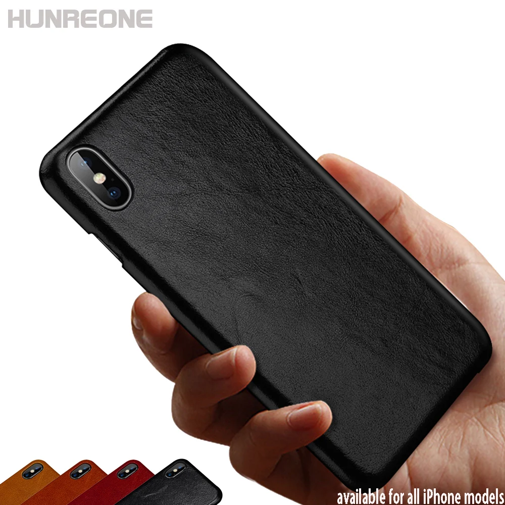 Роскошный чехол для телефона Hunreone из натуральной кожи iPhone X XS XR Max 7 8 7P 8P 6 6S 6P 6SP |