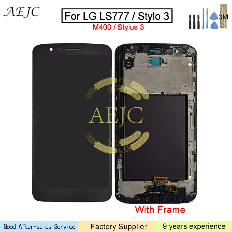 

For LG Stylus 3 Stylo 3 LS777 M400 LCD Display Touch Screen Digitizer Assembly with Frame 5.7 For LG Stylus 3 LCD Display
