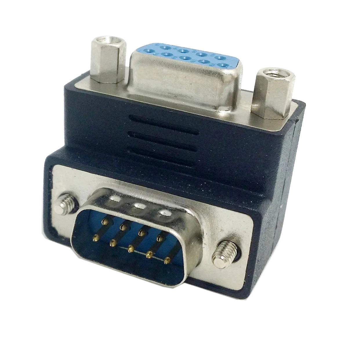 Jimier D Sub RS232 9Pin Штекерный винт типа к гнезду вниз прямоугольный 270 градусов гайка