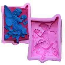 Силиконовый чехол в виде ангела, эльфа мыло формы для цветов из мастики шоколадная форма для выпечки тортов пресс-форм