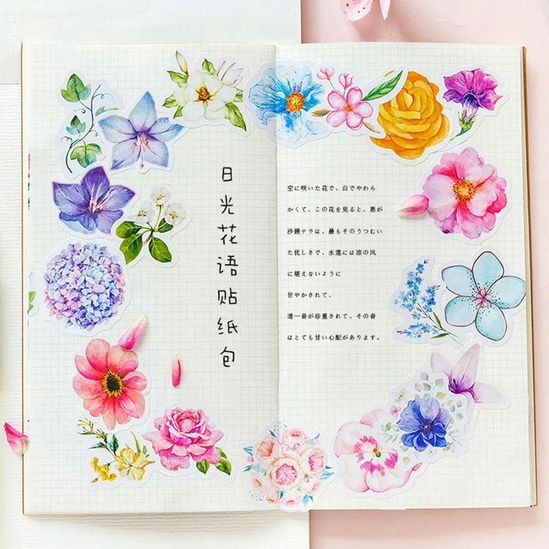 45 шт./упак. Kawaii японский Decoracion журнал милый дневник цветок наклейки Скрапбукинг