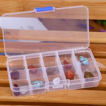 

10 Compartments Transparent Pill Cases Portable Travel Medicine Box Tablet Storage Jewelry Pills Box Organizer Case pillendoos