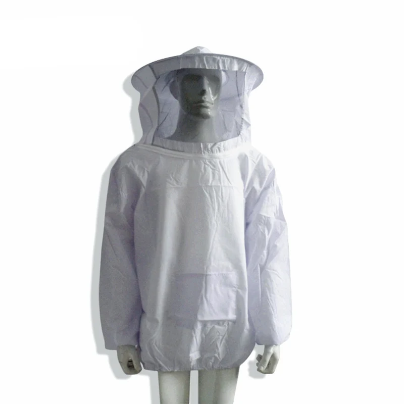 White Beekeeper Clothing Protective Bee Suit Jacket Veil Dress With Hat Suitable for height 150cm-180cm Beekeeping Equipment | Дом и сад