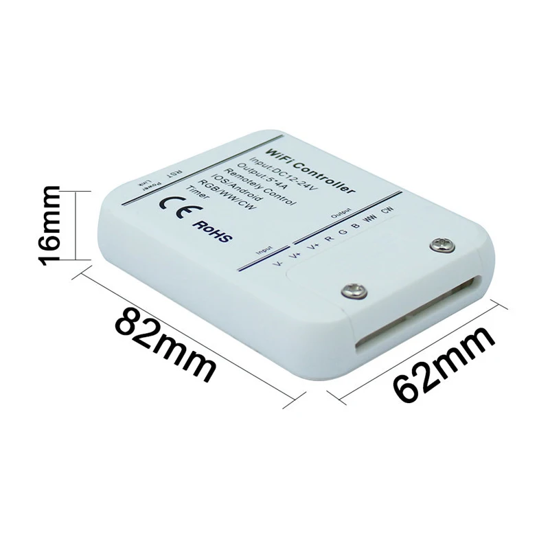 

Wifi LED RGB/RGBW Controller IOS/Android RGBW/WW/CW DC7.5-24V smartphone control music and timer mode DA