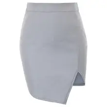 Ретро Для женщин юбка нерегулярные подол бедра-завернутый Bodycon юбка-карандаш