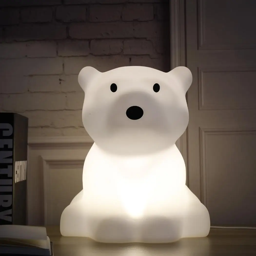

Children LED Night Light Dimmable Kids Cartoon 5W Polar Bear Shape Decorative 100-240V light Lamp White