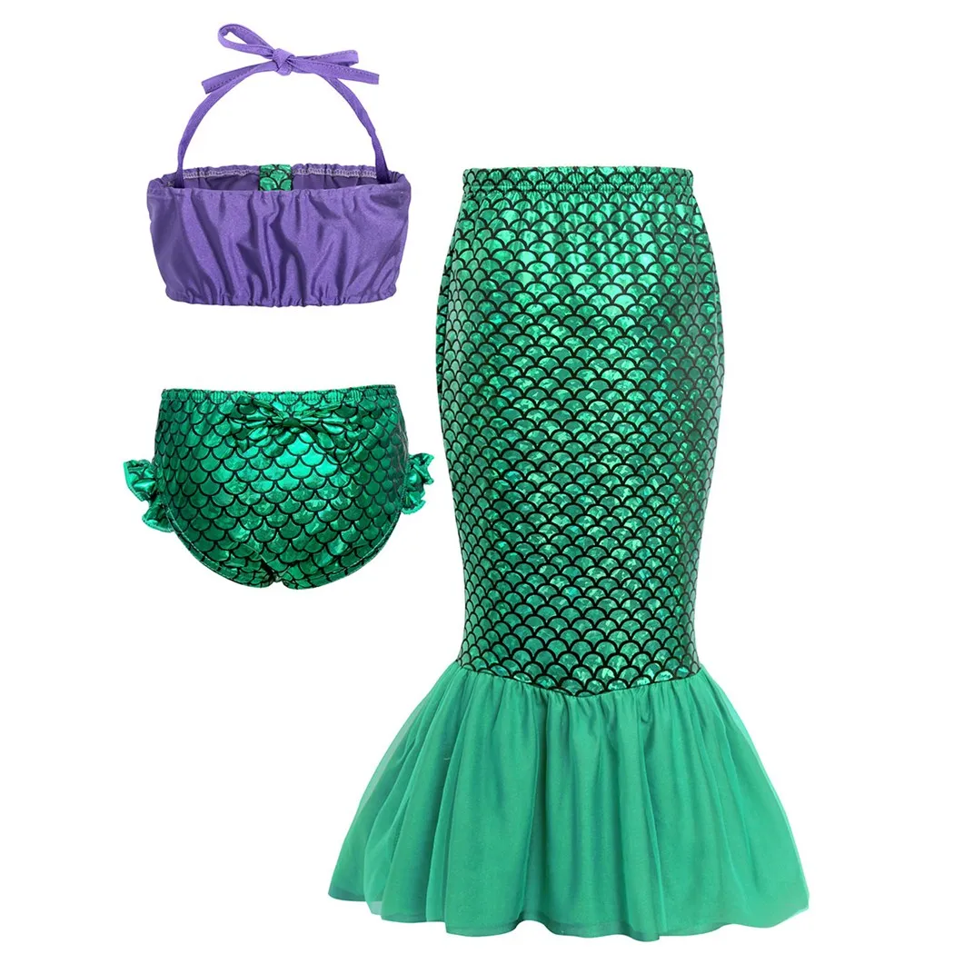 Günstig AmzBarley 3 stücke Wenig Mädchen Meerjungfrau Sling Fishtail Tails Badeanzug Prinzessin Mädchen Bademode Bikini Anzug Set Schwimmen Bade