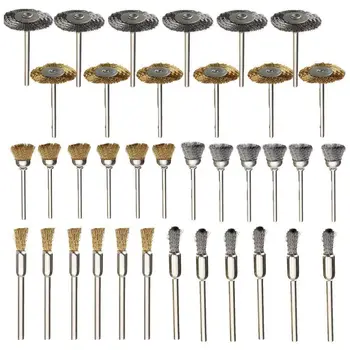 

FUNN-36Pcs Brass Steel Wire Brush Polishing Wheels Full kit for Dremel Rotary Tools