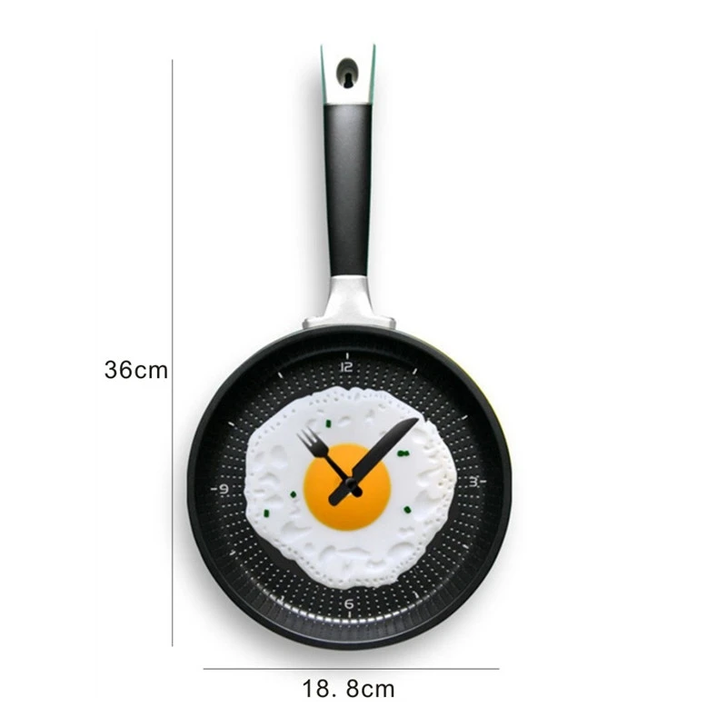 Cubertería diseño creativo omelette forma de olla reloj de cocina creativa moderna decoración del hogar Mesa colgante Cubertería diseño creativo omelette forma de olla reloj de cocina creativa moderna decoración del hogar Mesa colgante
