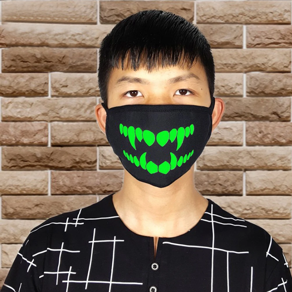 5 pcs Freddo Luminoso Unisex In Cotone Anti Polvere Viso Bocca Maschera Lavabile Anti-fog Maschera Filtro Earloop per L'uomo donna