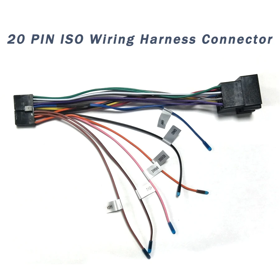 20 PIN ISO Wiring Harness Connector DVD Android for 1din or 2din Android Power Cable Harness