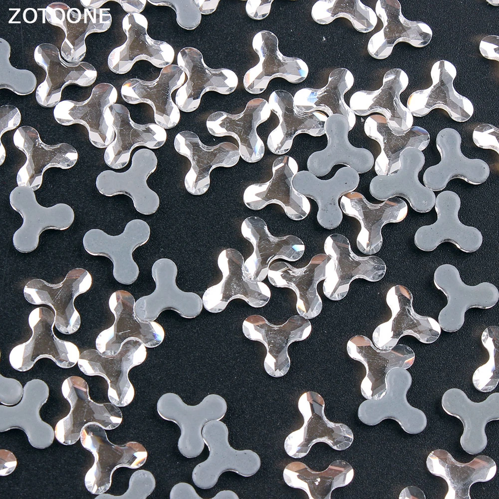ZOTOONE 9*8 мм стеклянные стразы в форме Y на одежде самоклеящиеся с горячей фиксацией
