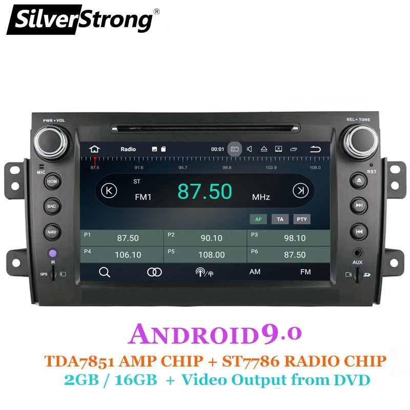Clearance SilverStrong 2Din Android9.0 Car DVD For SUZUKI SX4 Mp3 Audio DVD for FIAT Sedici Navigation GPS SX4 for Suzuki Stereo DSP 5