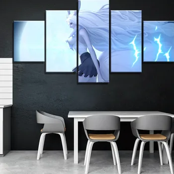 

5 Panel Canvas Painting One Piece Moon Rabbit Anime Poster Paintings on Canvas Wall Art for Home Decorations Wall Decor Artwork