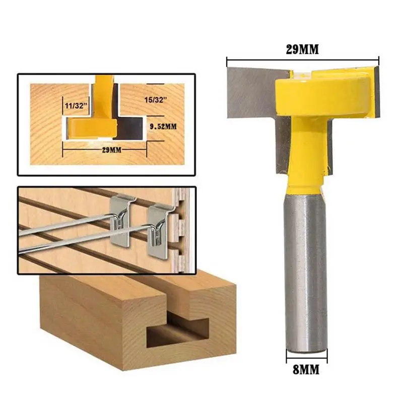 

T-Slot Milling Cutters Handle Slot Engraving Machine T-shaped Lock Hole Cutter Router Bit Wood Milling Cutter Woodworking Tool