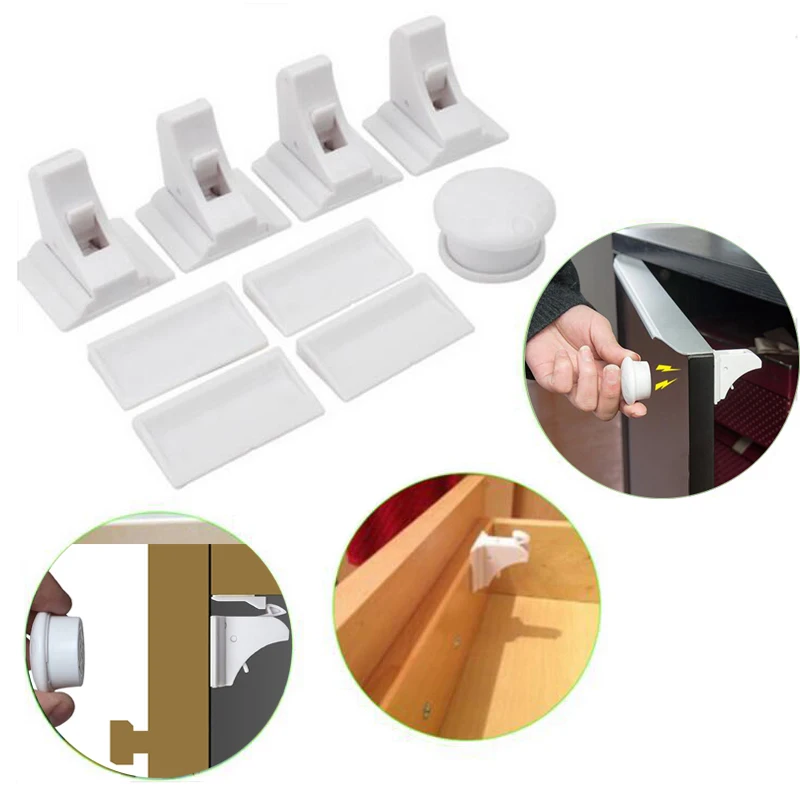 Magnetic Child Lock Baby Protection Baby Protection Cabinet Door Lock Children Drawer Storage Cabinet Protection Invisible Loc