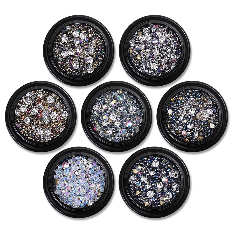 

2019 new york nail art Rhinestones decorations glass stones for acrylic uv led gel nail polish