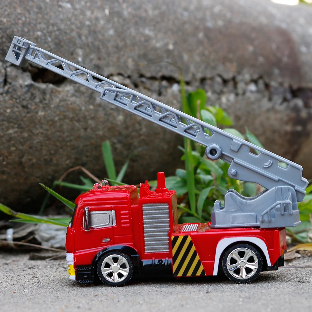 

RC Car Simulation Mini Fire Engine Fire Truck for Children Toy Rechargeable Remote Control Ladder RC Fire Truck Toys