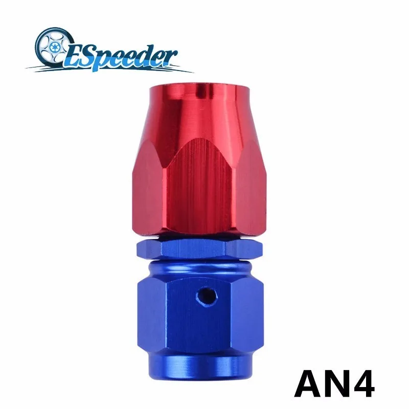 ESPEEDER AN4 Straight Enforced Oil Fuel Line Fitting Adapter Anoized Aluminum Reusable 0 Degree AN Hose End | Автомобили и