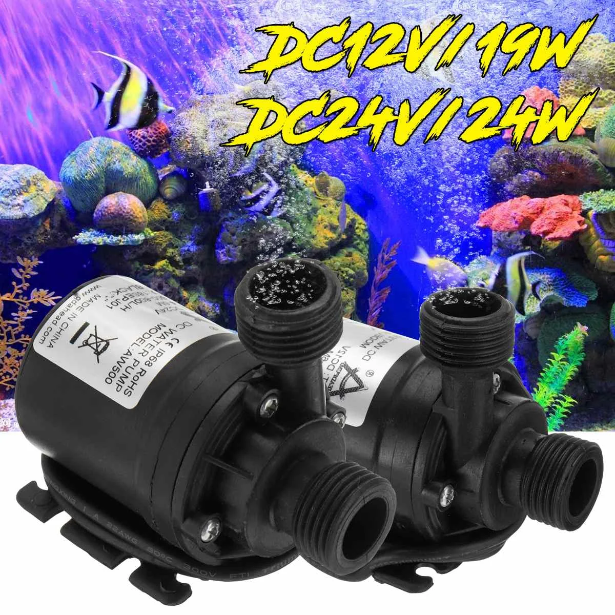 

19W/24W 5M Stable High Pressure Diaphragm Water Booster Pump Submersible Hot Water Pump Solar Brushless Motor 800L/H 850L/H