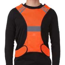 Светоотражающие Открытый Спортивный жилет Обувь с дышащей сеткой светоотражающий жилет для бега видимость для безопасности в ночное время, с карманом для катание на велосипеде, пробежка