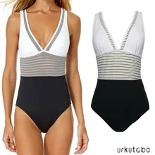 Сексуальный цельный купальный костюм с бандажом женский однотонный белый и синий Холтер Монокини с вырезом купальник купальный костюм боди