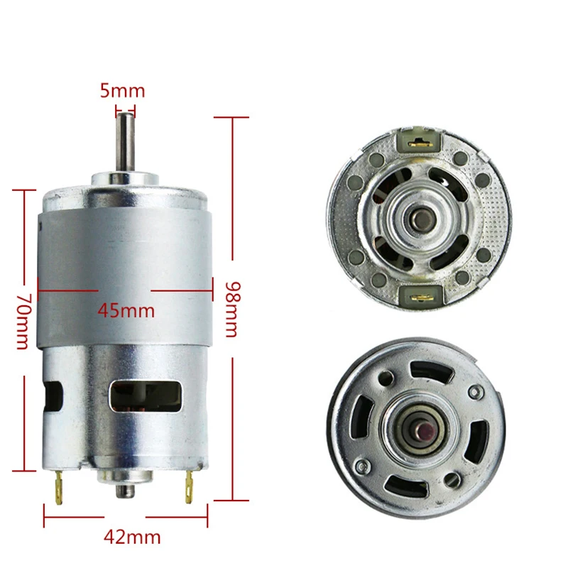 

High Power 775/795/895 DC12V Motor Single Double Ball Bearing Torque Low Noise