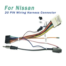 20 PIN Wiring Harness Connector Adapter 1din or 2din Android Power Cable Harness Suitable for Nissan 20 PIN Wiring Harness Connector Adapter 1din or 2din Android Power Cable Harness Suitable for Nissan
